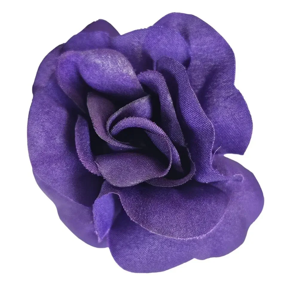50 Purple Silk Rose Heads Stemless Wedding Floral Craft DIY Wreaths 2.5in